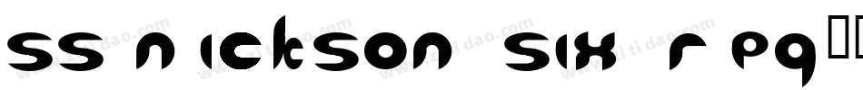ss nickson six reg字体转换
